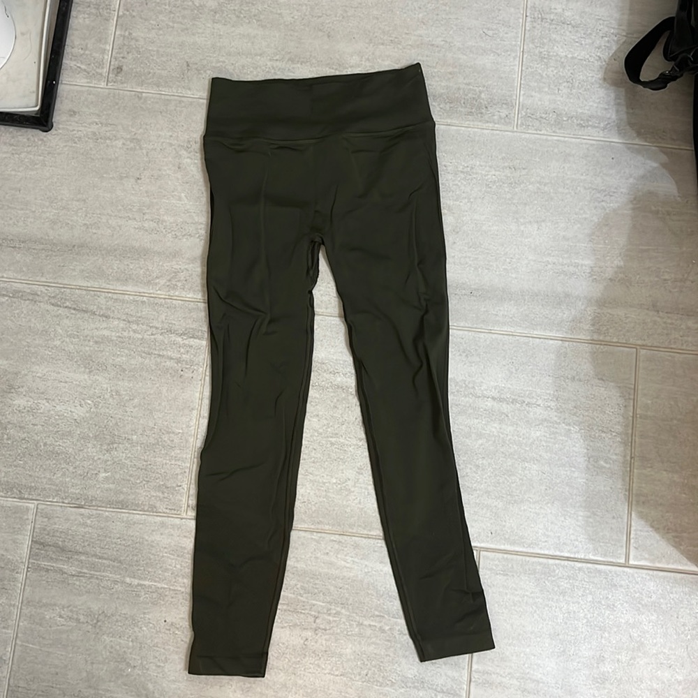 Lululemon Ebb to Street leggings in olive green, size 6